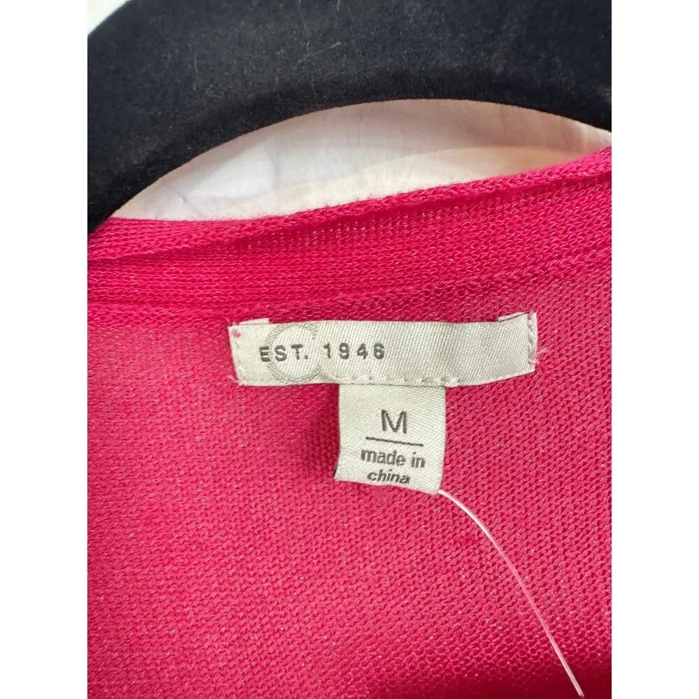 Faded Glory Pink 3/4 Sleeve Cardigan Women's XL